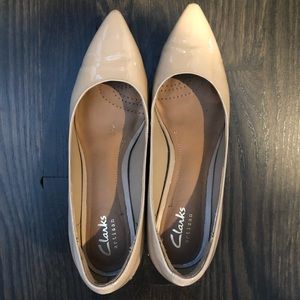 Pointed closed toe block heels